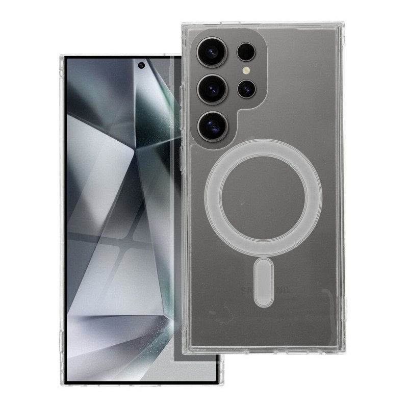 Case for Samsung S24 ULTRA Clear Mag Cover (STR) compatible with MagSafe transparent