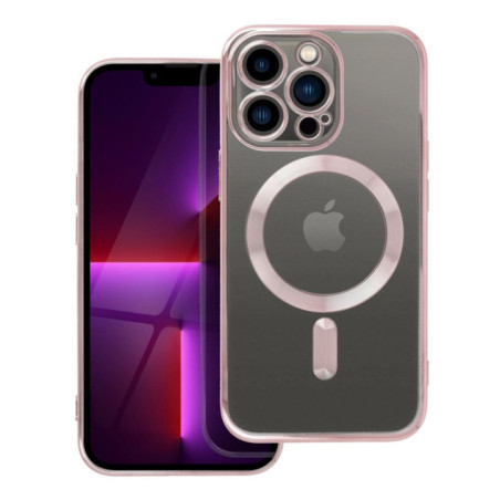 Case for iPhone 13 PRO Electro Mag Cover compatible with MagSafe gold-rose