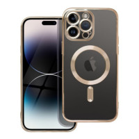 Case for iPhone 14 PRO MAX Electro Mag Cover compatible with MagSafe gold