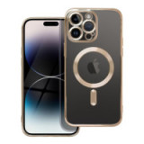 Case for iPhone 14 PRO MAX Electro Mag Cover compatible with MagSafe gold