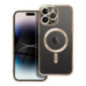 Case for iPhone 14 PRO MAX Electro Mag Cover compatible with MagSafe gold