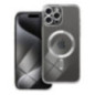 Case for iPhone 15 PRO MAX Electro Mag Cover compatible with MagSafe silver