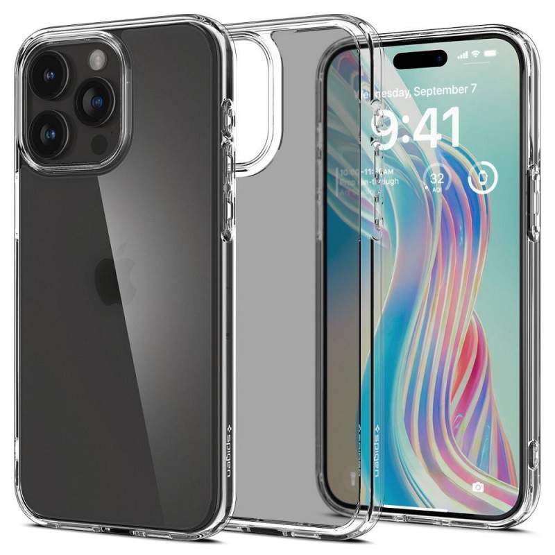 SPIGEN case ULTRA HYBRID for IPHONE 15 Pro frost clear SPIGEN case ULTRA HYBRID for IPHONE 15 Pro frost clear