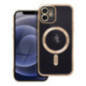 Case for iPhone 12 Electro Mag Cover compatible with MagSafe gold Case for iPhone 12 Electro Mag Cover compatible with MagSafe gold