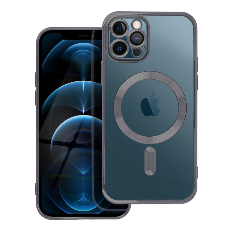 Case for iPhone 12 PRO Electro Mag Cover compatible with MagSafe black