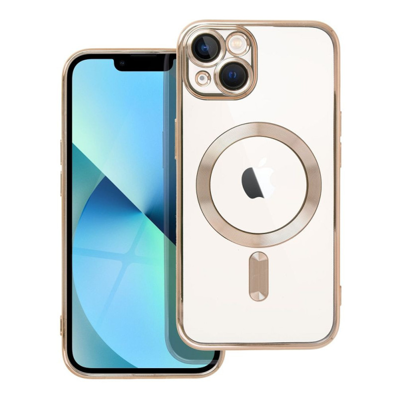 Case for iPhone 13 Electro Mag Cover compatible with MagSafe gold