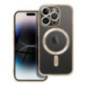 Case for iPhone 14 PRO Electro Mag Cover compatible with MagSafe gold