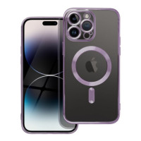 Case for iPhone 14 PRO MAX Electro Mag Cover compatible with MagSafe purple