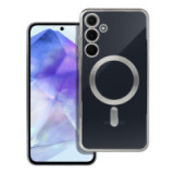 Case for Samsung A55 Electro Mag Cover compatible with MagSafe silver