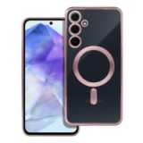 Case for Samsung A55 Electro Mag Cover compatible with MagSafe gold-rose