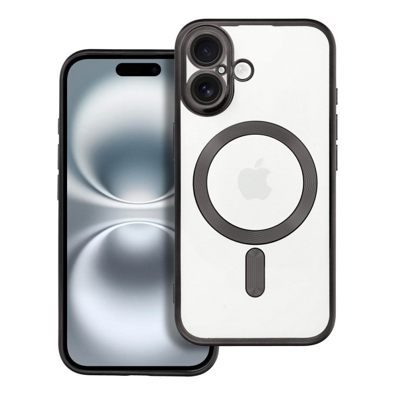 Case for iPhone 16 Electro Mag Cover compatible with MagSafe black
