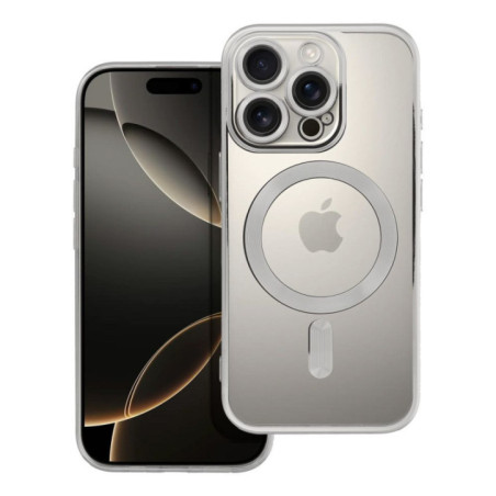 Case for iPhone 16 PRO Electro Mag Cover compatible with MagSafe silver