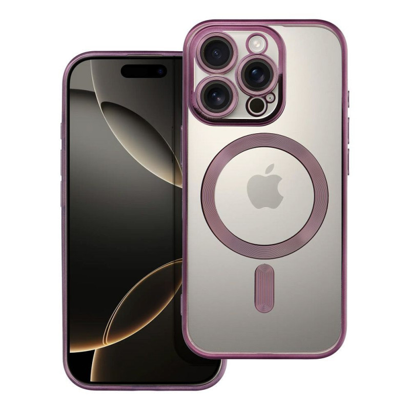 Case for iPhone 16 PRO Electro Mag Cover compatible with MagSafe purple