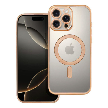Case for iPhone 16 PRO MAX Electro Mag Cover compatible with MagSafe gold