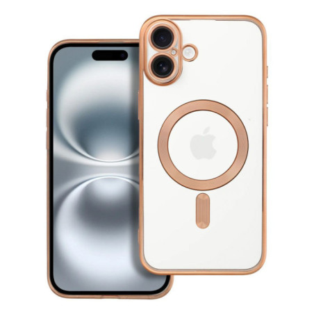 Case for iPhone 16 PLUS Electro Mag Cover compatible with MagSafe gold