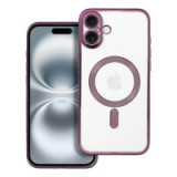 Case for iPhone 16 PLUS Electro Mag Cover compatible with MagSafe purple
