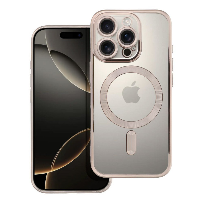 Case for iPhone 16 PRO Electro Mag Cover compatible with MagSafe titanium gray