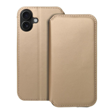 Flip case for iPhone 16 PLUS Dual Pocket Book gold