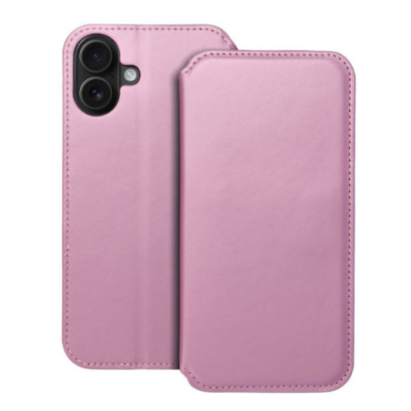Flip case for iPhone 16 PLUS Dual Pocket Book light pink