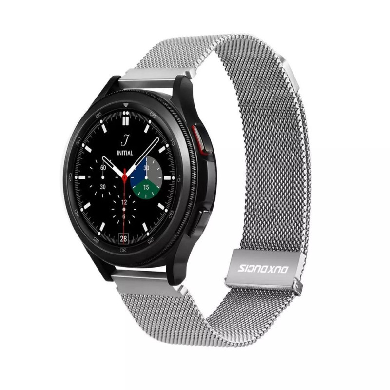 DUX DUCIS strap MILANESE stainless steel magnetic 20 mm silver