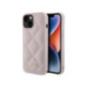 GUESS case for IPHONE 13 / 14 / 15 GUHCP15SPSQSQSP (Quilted Metal Logo) pink