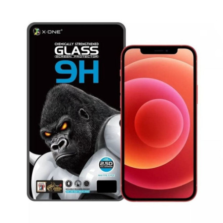 X-ONE Full Cover Extra Strong Matte - for iPhone 12 mini tempered glass 9H