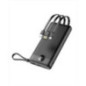 Powerbank Veger C10 (W1116) 10000 mAh with built-in Micro-USB cables / Typ C / Lightning black