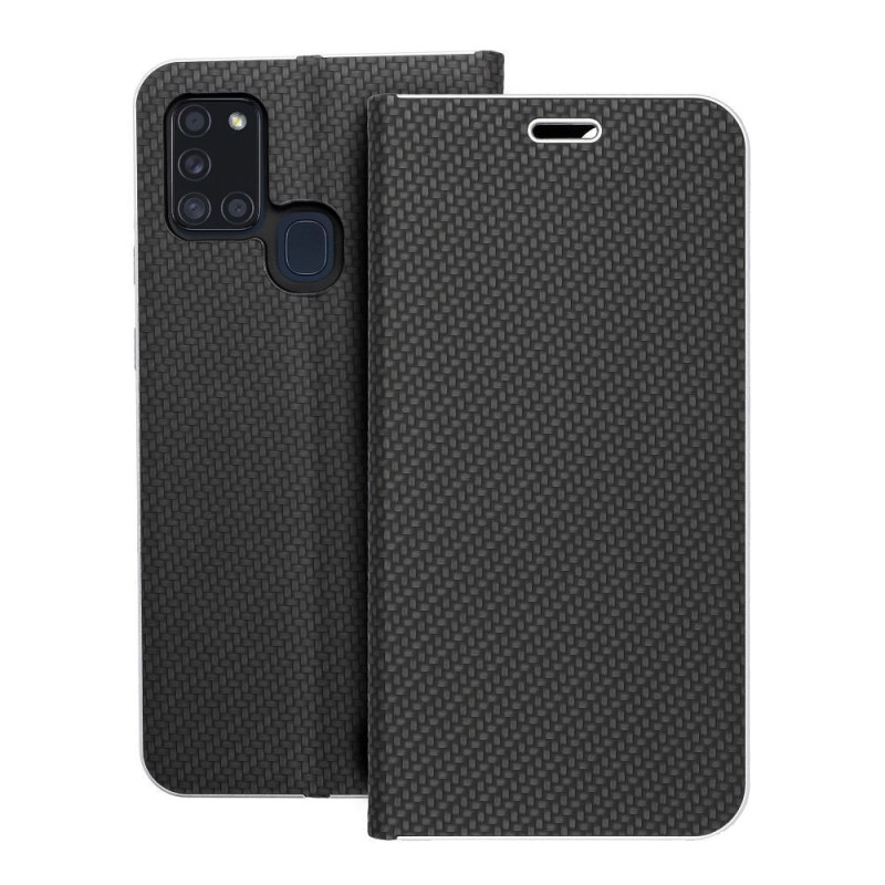 Flip case for Samsung A21s Luna Book Carbon black