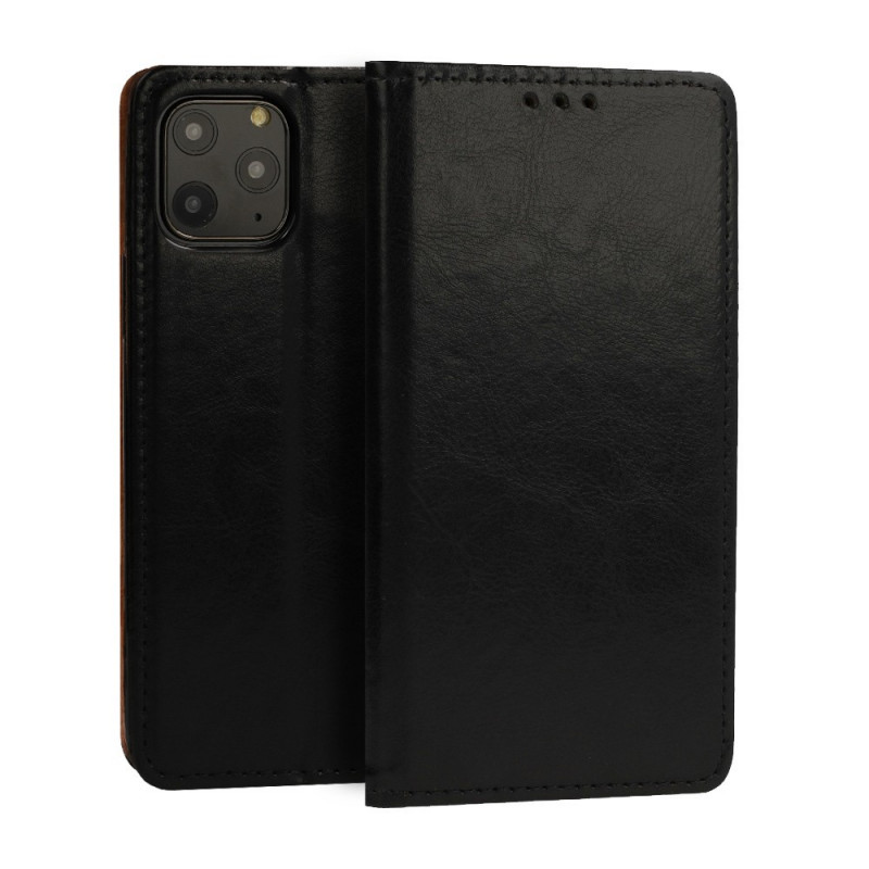 FLIPCASE WALLET ECHTLEDER schwarz für Apple iPhone 13