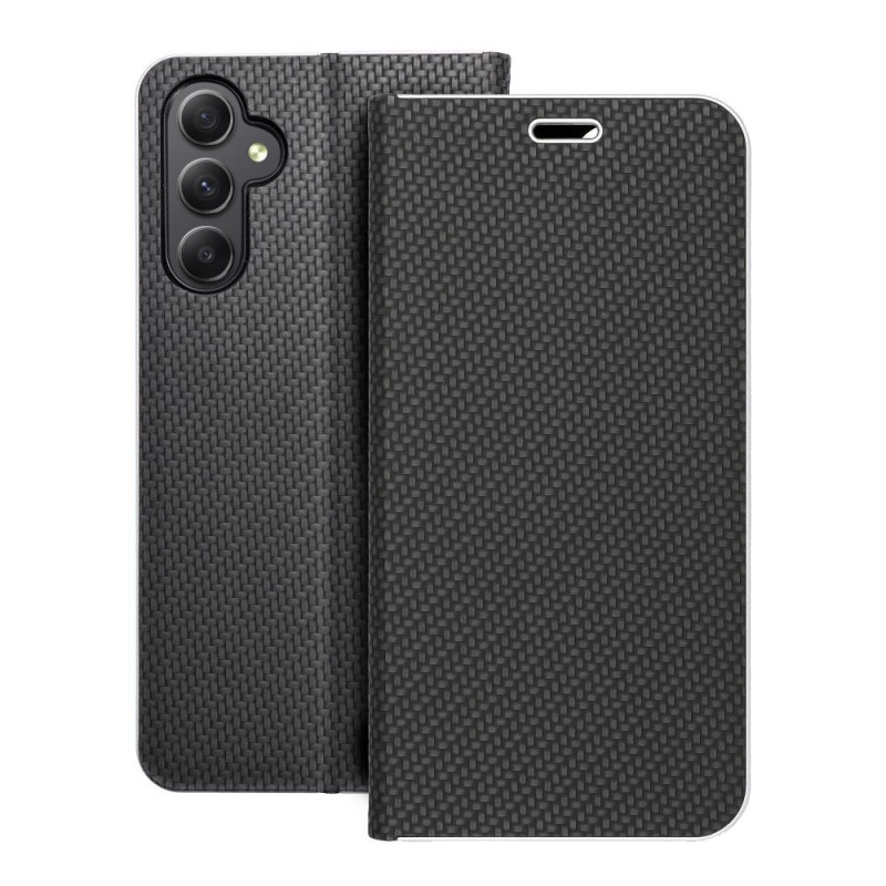 Flip case for Samsung A34 5G Luna Book Carbon black