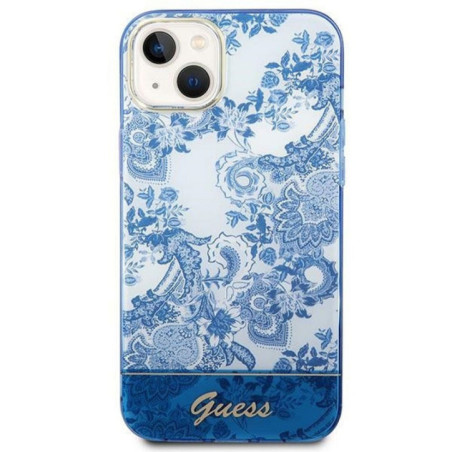 GUESS case for IPHONE 14 Plus GUHCP14MHGPLHB (IML Electro Cam TDJ) blue