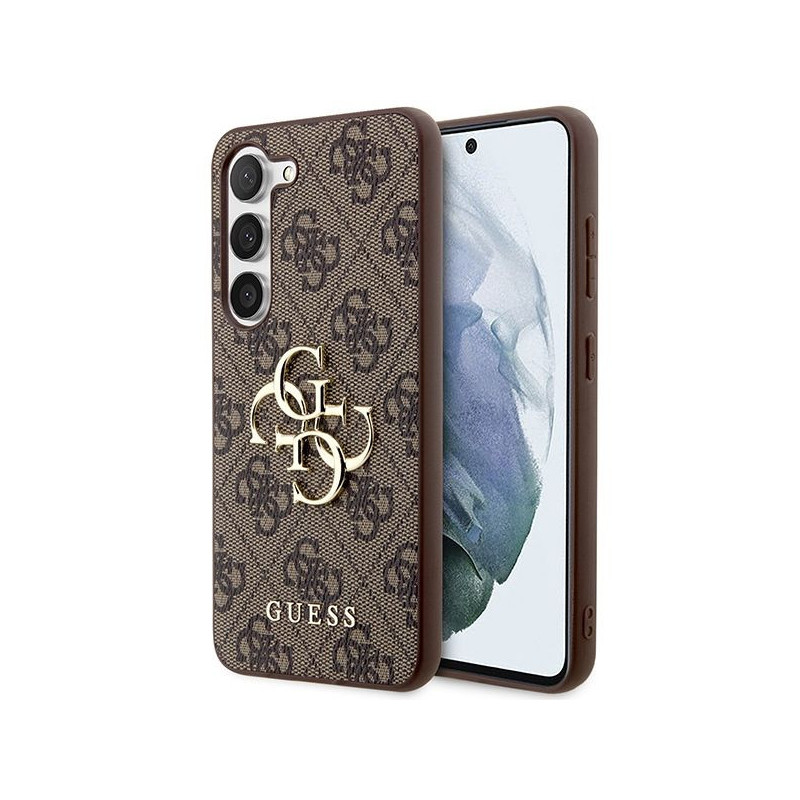 GUESS case for SAMSUNG S24 GUHCS24S4GMGBR (Leather 4G Metal Logo) brown