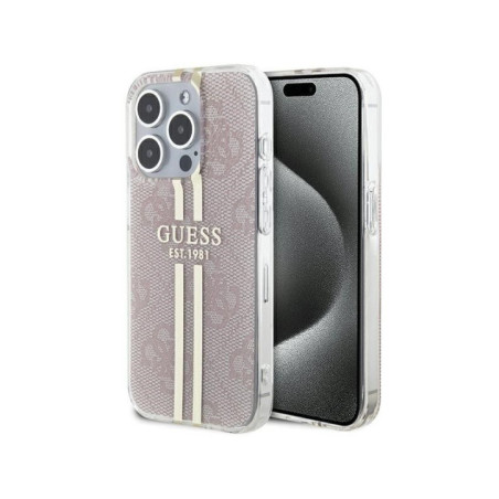 GUESS case for IPHONE 14 Pro Max GUHCP14XH4PSEGP (4G Gold  Stripe) pink