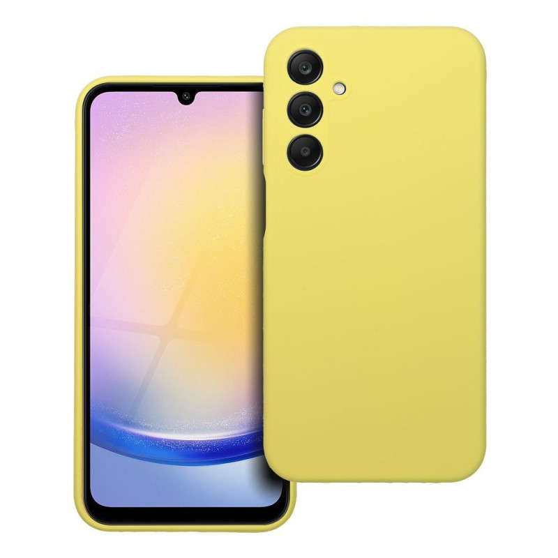 Case for Samsung A25 5G Silicone 2mm yellow