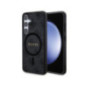 GUESS case for SAMSUNG S24 compatible with MagSafe GUHCS24SGF4GGR (4G Ring classic logo) black