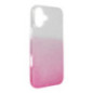 Case for iPhone 16 PLUS Shining transparent pink