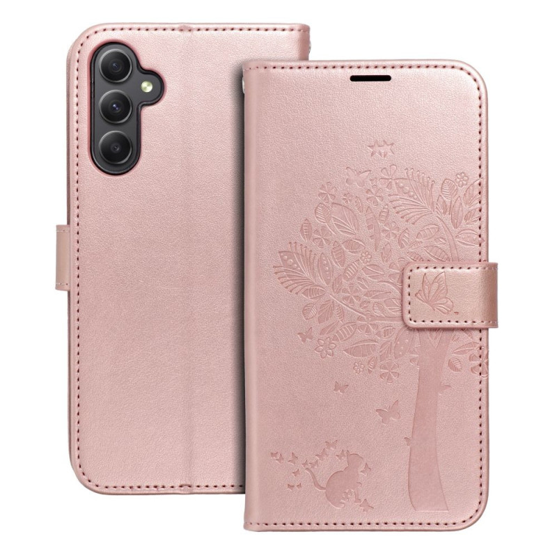 MEZZO Book case for SAMSUNG A34 5G tree rose gold MEZZO Book case for SAMSUNG A34 5G tree rose gold