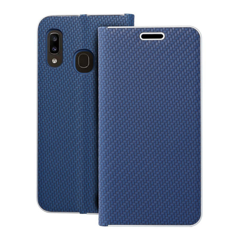 Flip case for Samsung A20e Luna Book Carbon blue