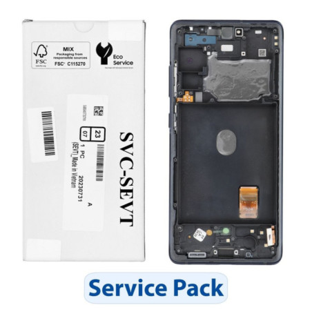 ServicePack LCD Display SAMSUNG S20 FE 4G 5G GH82-24219A Blue
