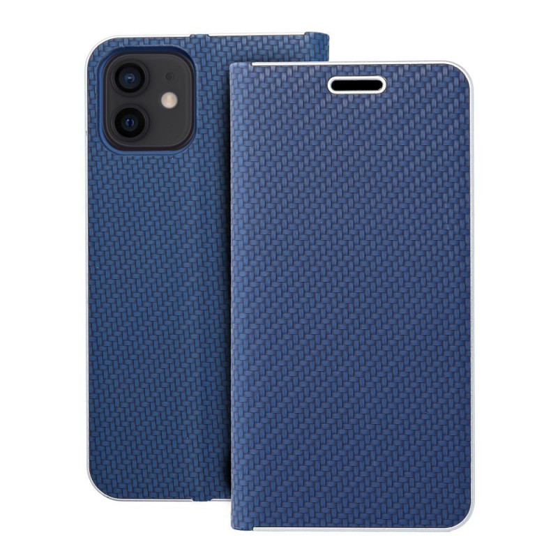 Flip case for iPhone 12 / 12 PRO Luna Book Carbon blue