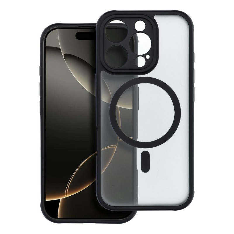 Case for iPhone 16 PRO Full Matte Mag Cover compatible with MagSafe black