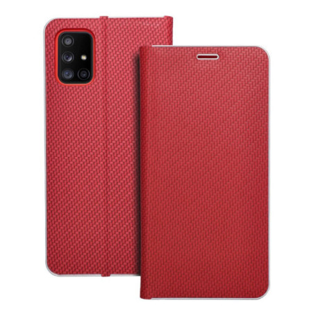 LUNA Book Carbon for SAMSUNG A71 red
