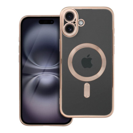 Case for iPhone 16 PLUS Electro Mag Cover compatible with MagSafe brown
