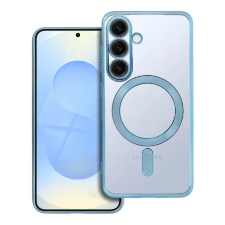 Case for Samsung S25 Electro Mag Cover compatible with MagSafe blue