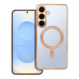 Case for Samsung S25 PLUS Electro Mag Cover compatible with MagSafe gold