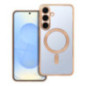 Case for Samsung S25 PLUS Electro Mag Cover compatible with MagSafe gold