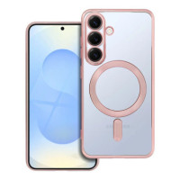 Case for Samsung S25 Electro Mag Cover compatible with MagSafe gold-rose