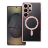 Case for Samsung S25 ULTRA Electro Mag Cover compatible with MagSafe gold-rose