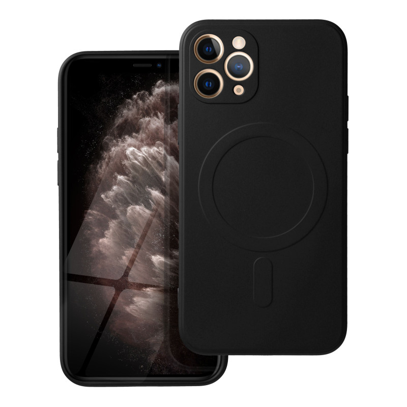 Case for iPhone 11 PRO Silicone Mag Cover compatible with MagSafe black