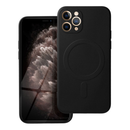 Case for iPhone 11 PRO Silicone Mag Cover compatible with MagSafe black